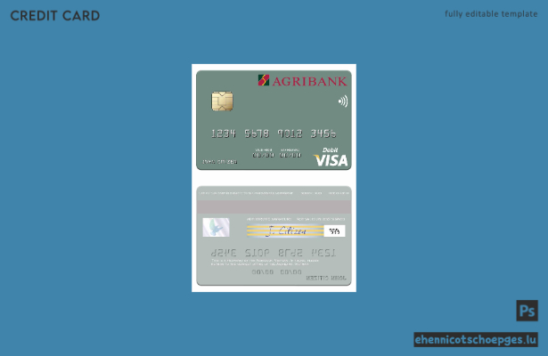 Beispielvorschau für eine Visa-Debitkarte der Vietnam Agribank